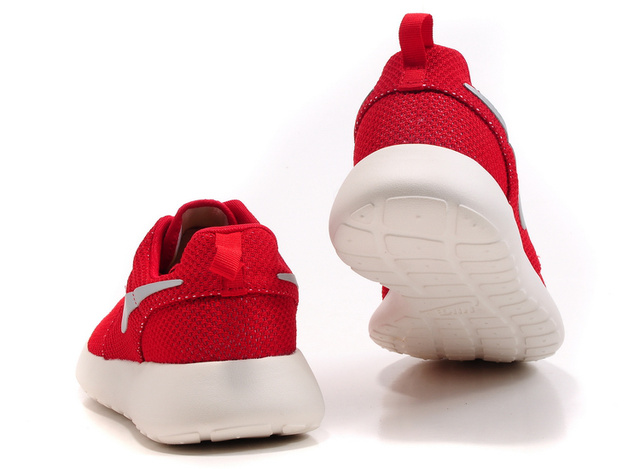 nike Roshe running chaussures hommes blanc rouge (3)